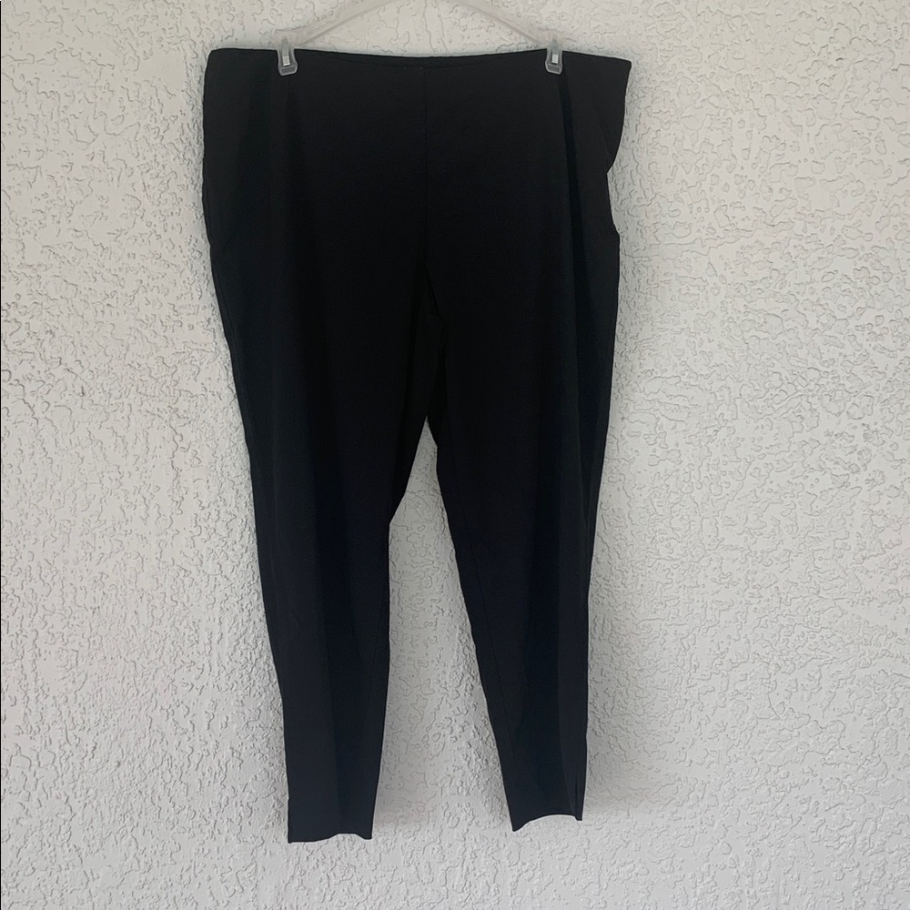 Lafayette 148 New York Black Stanton style wool pants size 18